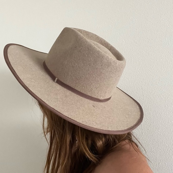 Accessories - Free people wide-brim bohemian beige felt hat